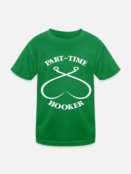 Part Time Hooker Vintage - Kids Functional T-Shirt - kelly green - Front