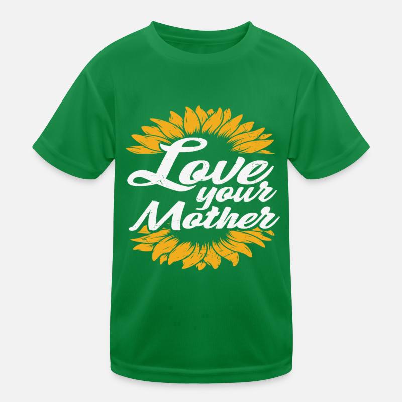 Aime ta mère Mère Citations d’amour T-shirt sport Enfant