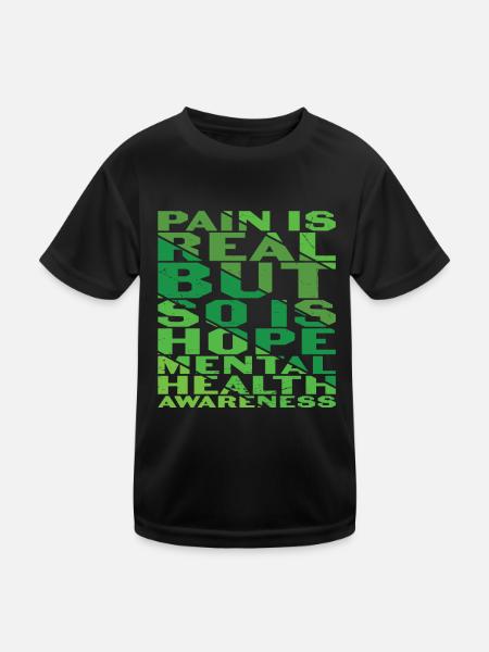 Gebrochene Buntstifte färben immer noch die Unterstützung der psychischen Gesundheit - Kinder Funktions-T-Shirt - Schwarz - Vorne