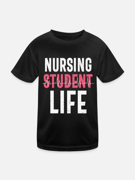 Nursing Student Life Vintage - Kids Functional T-Shirt - black - Front