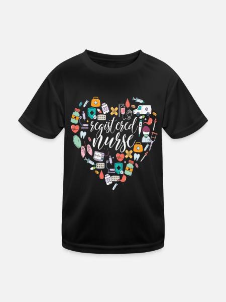 Citations d’infirmières infirmières autorisées - T-shirt sport Enfant - noir - Devant