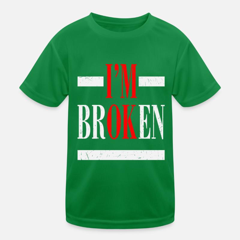 Ich bin kaputt Broken Vintage Kinder Funktions-T-Shirt