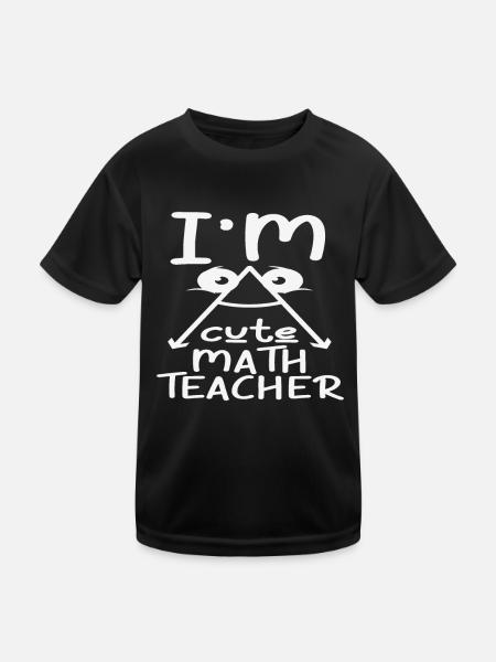 I'm Cute Math Teacher Maths - Kids Functional T-Shirt - black - Front