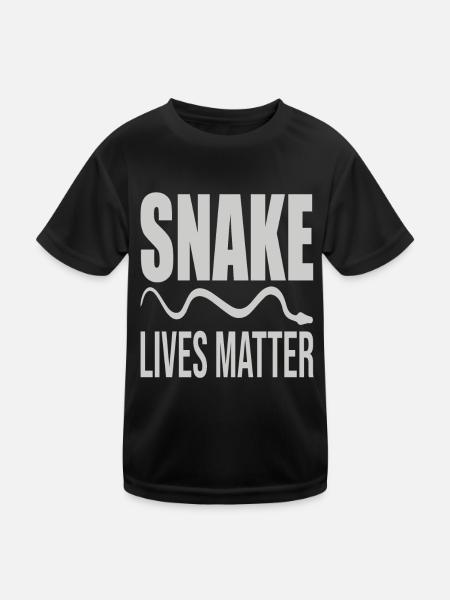 Snake Lives Matter Snakes Protection Support - Kinder Funktions-T-Shirt - Schwarz - Vorne