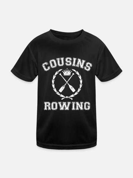 Cousins Rudern Vintage - Kinder Funktions-T-Shirt - Schwarz - Vorne