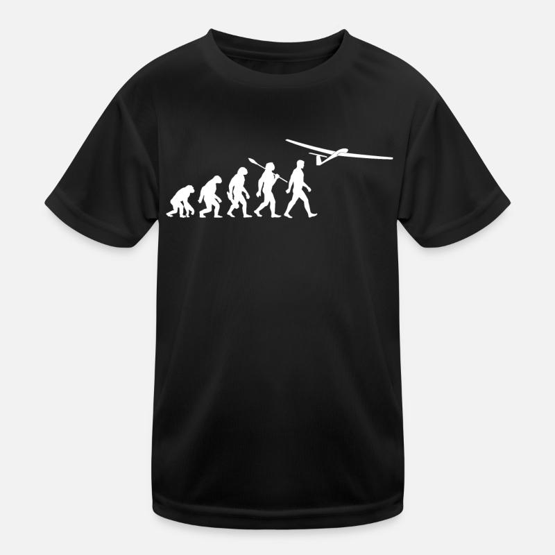 Evolution Segelflieger - fliegen - Segelflugzeug Kinder Funktions-T-Shirt