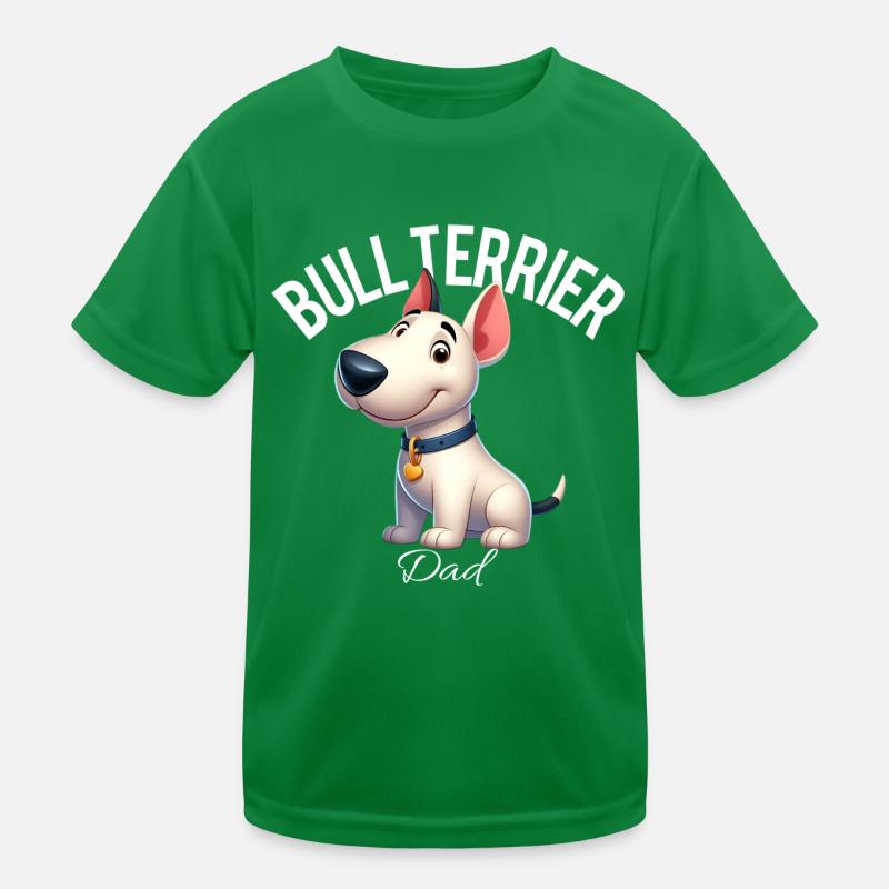 Bullterrier Papa 3 Kinder Funktions-T-Shirt