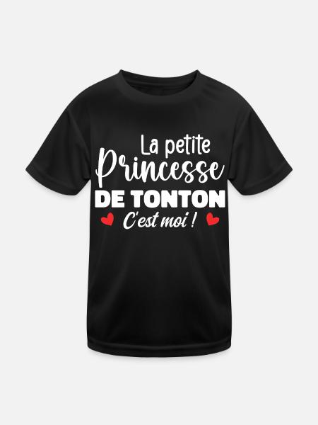 Uncle's Little Princess - Kids Functional T-Shirt - black - Front