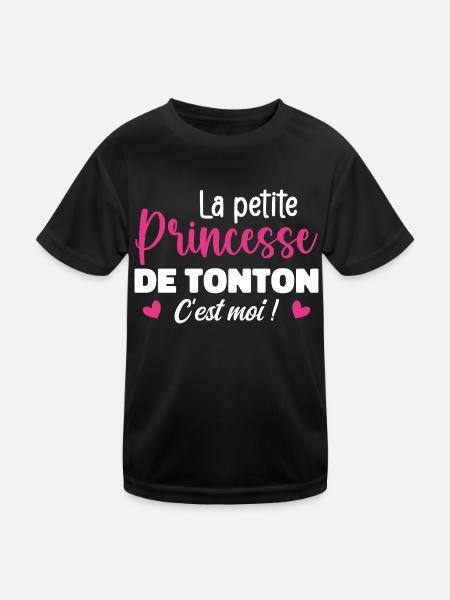 Uncle's Little Princess - Kids Functional T-Shirt - black - Front