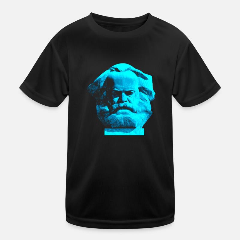 Monument Karl Marx, Chemnitz Nischel. bleu T-shirt sport Enfant