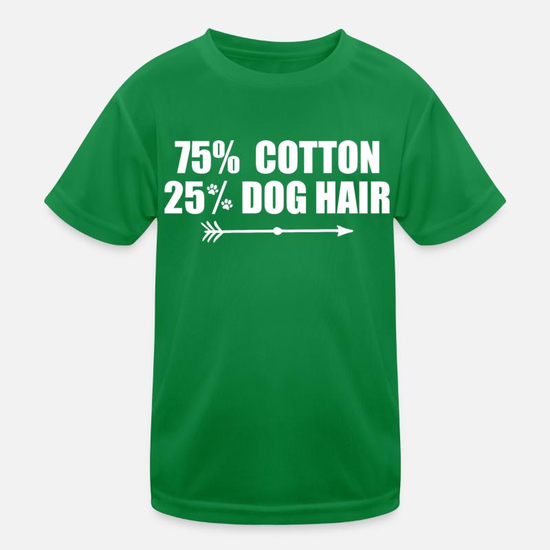75 Baumwolle 25 Prozent Hundehaare Kinder Funktions-T-Shirt