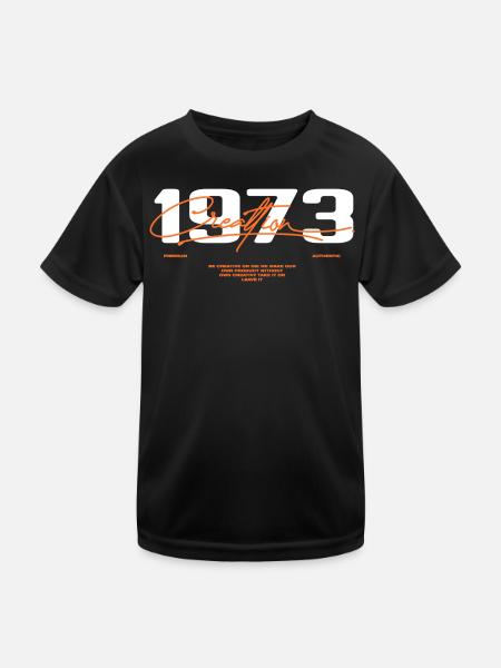 1973 Vintage Retro 1973 Birthday Gift 1973 - Kids Functional T-Shirt - black - Front