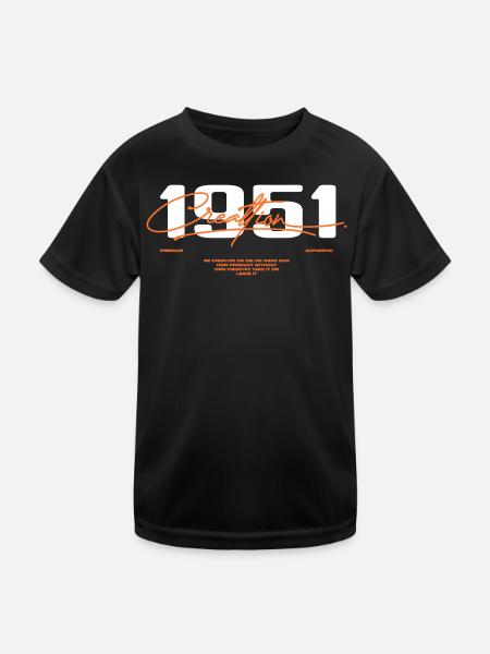 1951 Vintage Rétro 1951 Cadeau D'anniversaire 1951 - T-shirt sport Enfant - noir - Devant