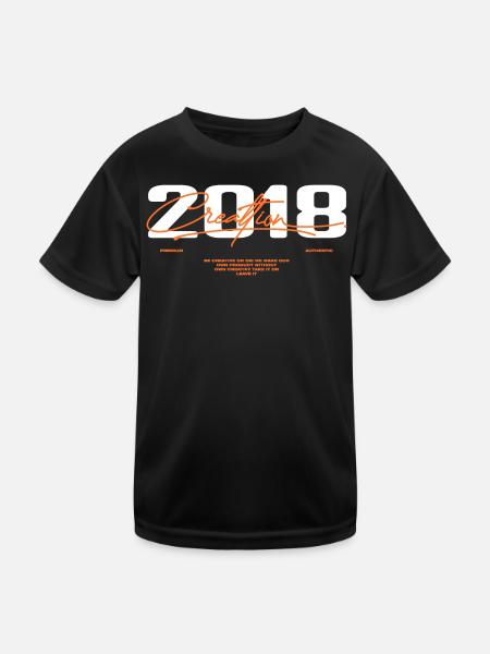 2018 Vintage Retro 2018 Birthday Gift 2018 - Kids Functional T-Shirt - black - Front
