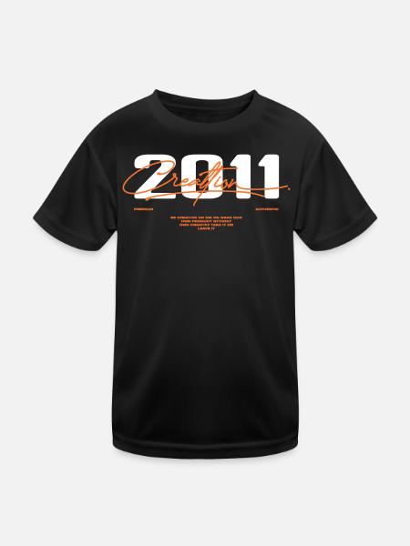 2011 Vintage Rétro 2011 Cadeau D'anniversaire 2011 - T-shirt sport Enfant - noir - Devant
