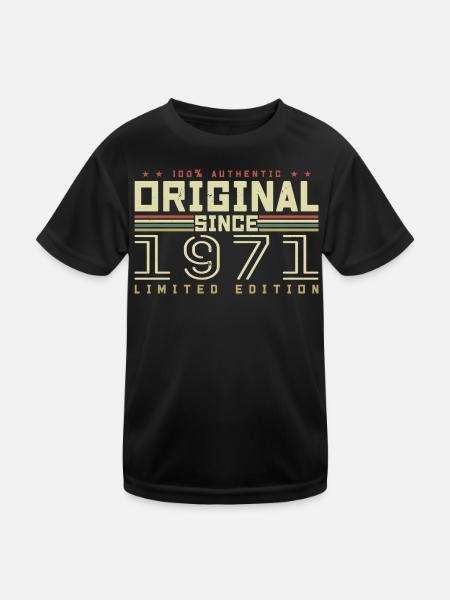 Original 1971 Retro 1971 Geburtstagsgeschenk - Kinder Funktions-T-Shirt - Schwarz