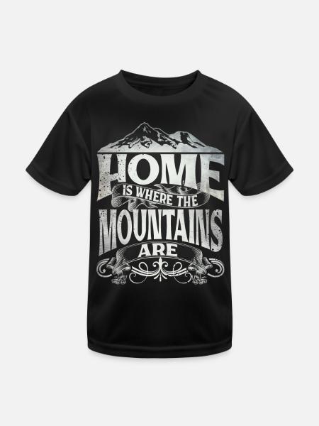 Home Is Where The Mountains Are - Kids Functional T-Shirt - black - Front