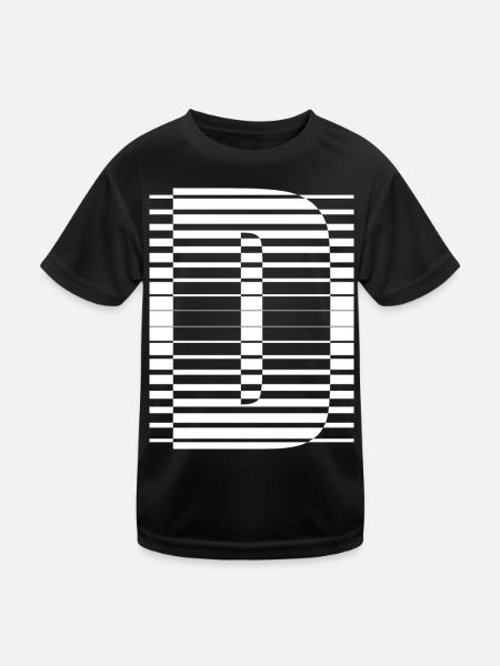 LETTER D - Kids Functional T-Shirt - black - Front