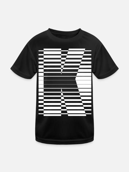 LETTER K - Kids Functional T-Shirt - black - Front