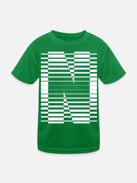 LETTER N - Kids Functional T-Shirt - kelly green - Front
