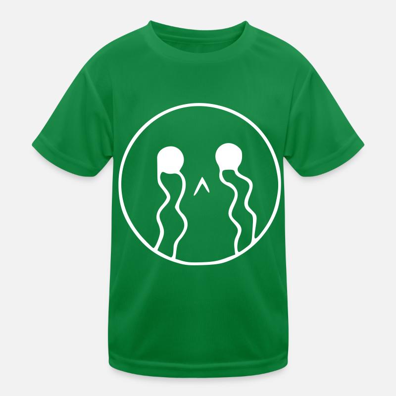 Emoji sketch cry blanc T-shirt sport Enfant