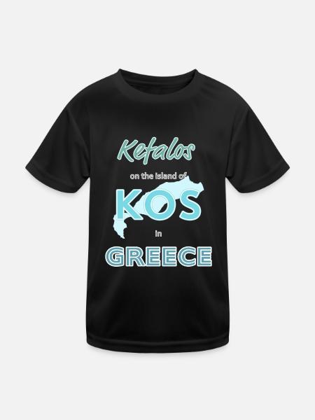 Kefalos on the island Kos in Greece - Kinder Funktions-T-Shirt - Schwarz