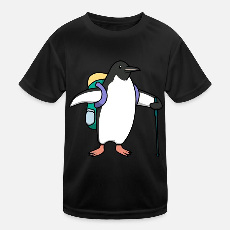 Nette Pinguine Wanderer Adventure Mountains Kinder Funktions-T-Shirt