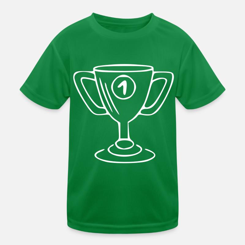 Cup Drawing Win Sketch White Kids Functional T-Shirt