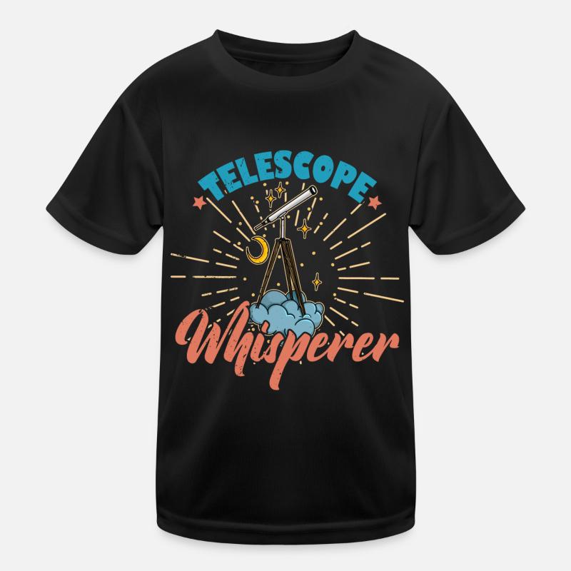 Space Stars Planets Telescope Astronomy Kids Functional T-Shirt