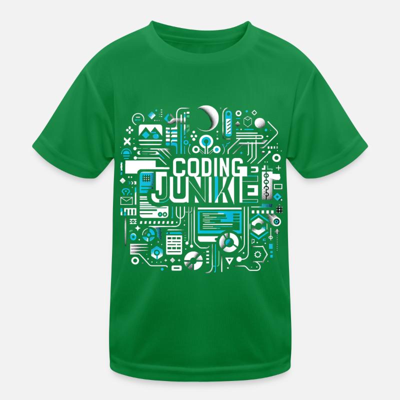 Coding Junkie 16 Kinder Funktions-T-Shirt
