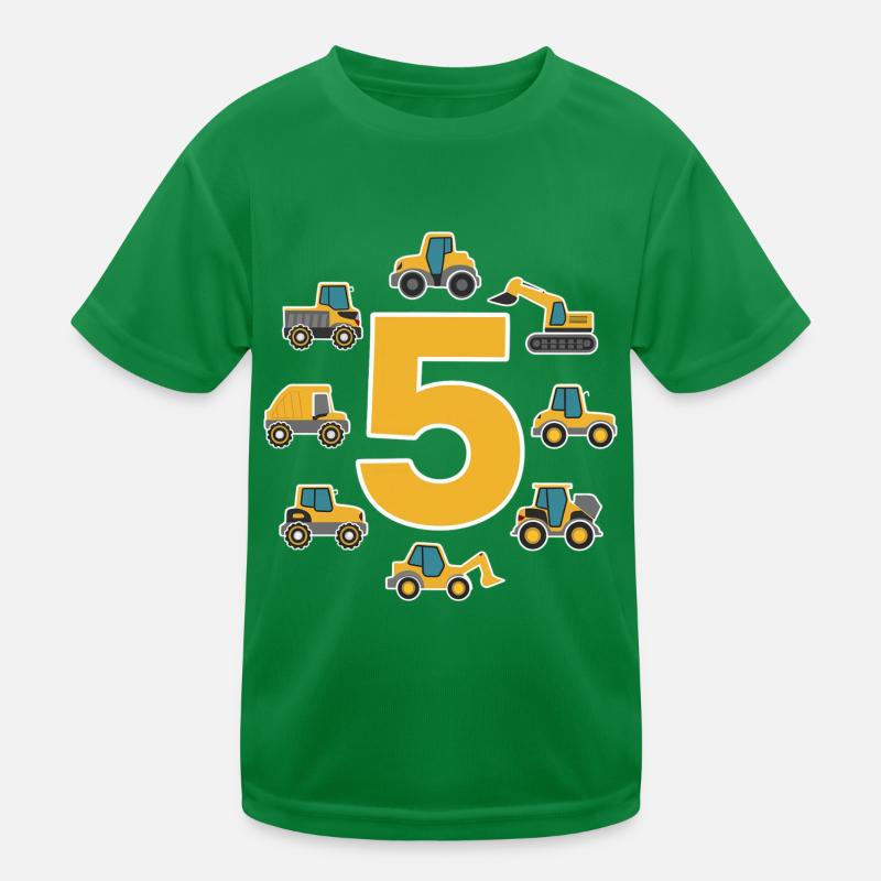 Construction site - 5 years - 5th birthday Kids Functional T-Shirt