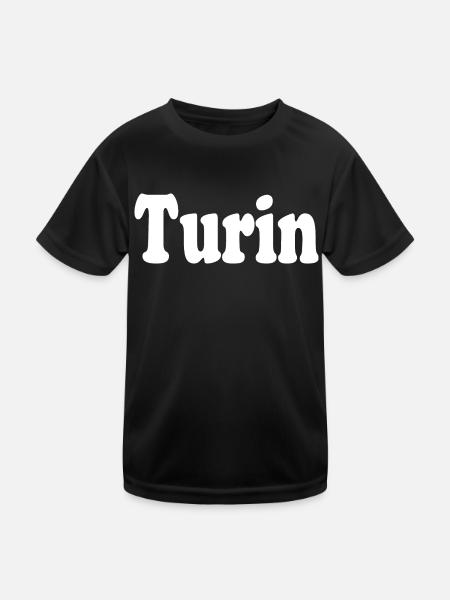 Turin - Kids Functional T-Shirt - black - Front
