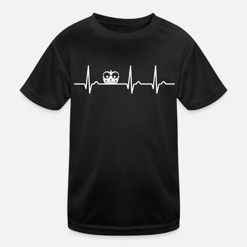 ECG curve - heart curve - crown - monarchy Kids Functional T-Shirt