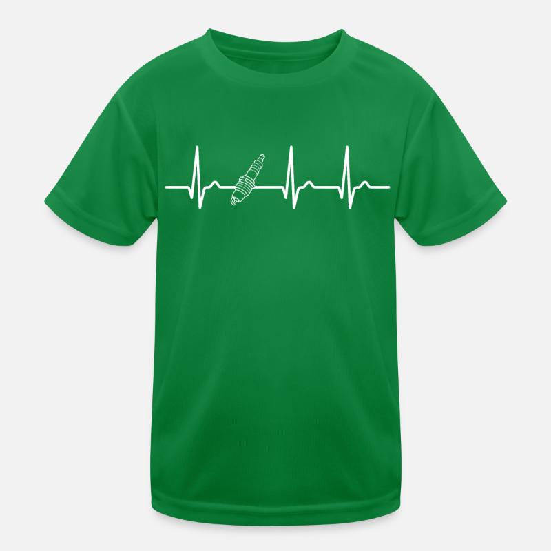 ECG Curve - Heart Curve - Pulse - Spark Plug Kids Functional T-Shirt
