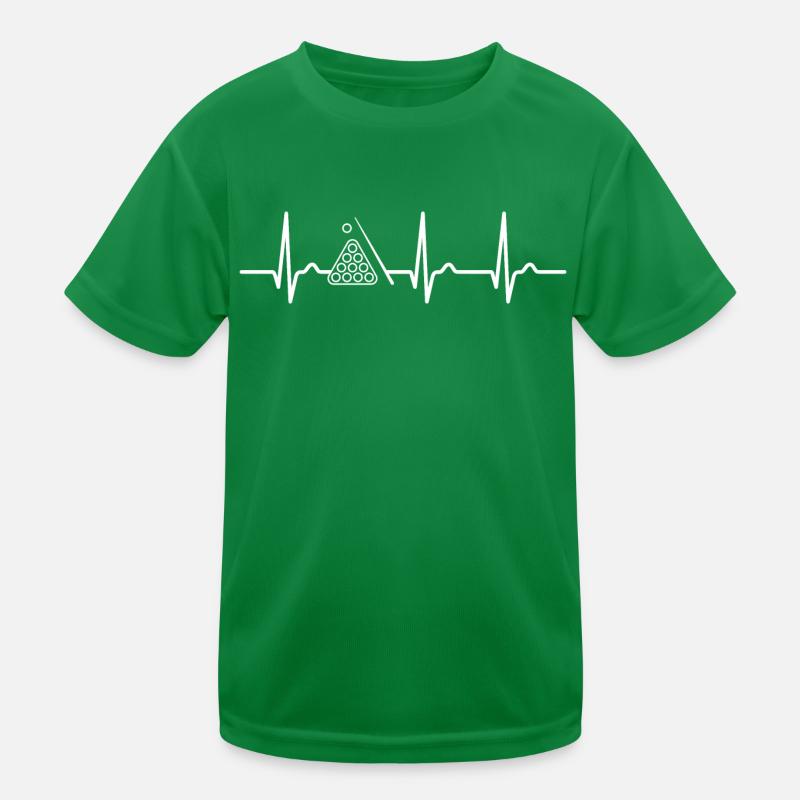 EKG Kurve - Herzkurve - Billard - Queue Kinder Funktions-T-Shirt