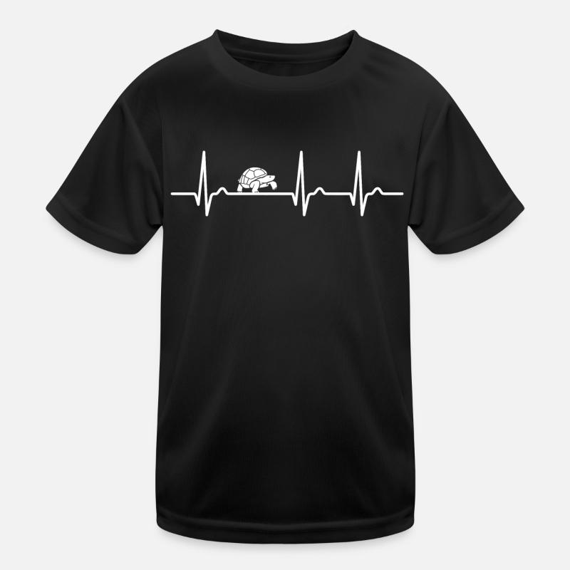 ECG Curve - Heart Curve - Pulse - Turtle Kids Functional T-Shirt