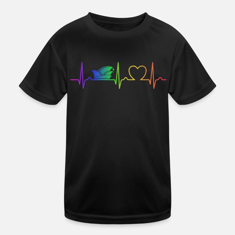 Herzkurve - Narrenkappe - Regenbogen - Fasching Kinder Funktions-T-Shirt