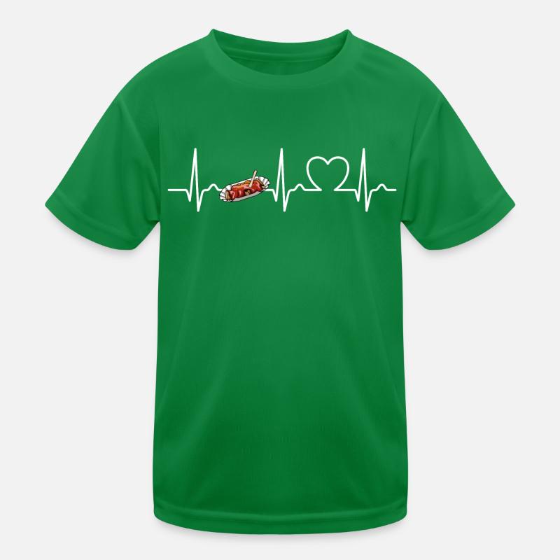 Heart Curve Currywurst - Restauration rapide - Cult T-shirt sport Enfant