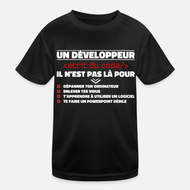 A Written Developer of the Gift Code Kids Functional T-Shirt