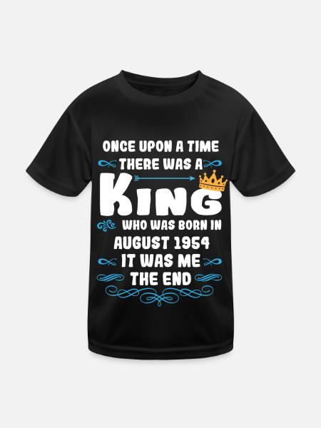 Il était une fois un roi. Anniversaire d’août 1954 - T-shirt sport Enfant - noir - Devant