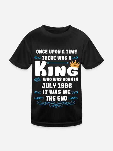 Il était une fois un roi. Anniversaire de juillet 1996 - T-shirt sport Enfant - noir - Devant
