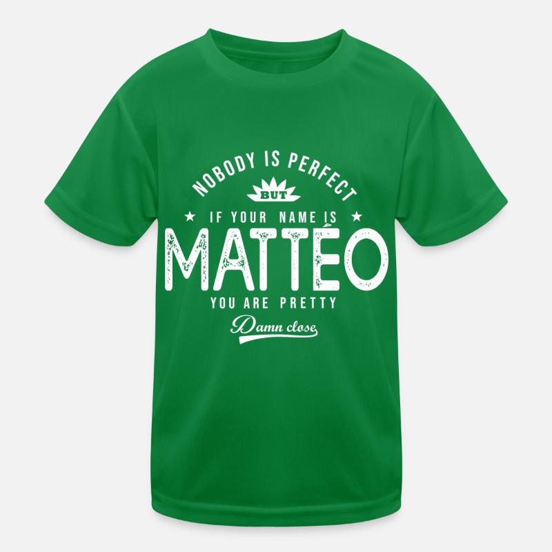 Mattéo gift personalized shirt first name mattéo Kids Functional T-Shirt