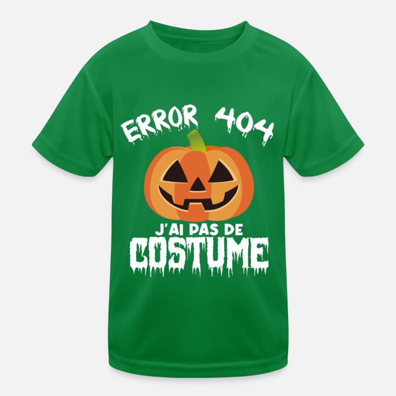 Halloween Error 404 Costume introuvable !! T-shirt sport Enfant