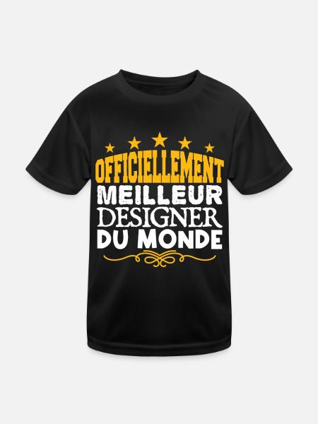 Designer | meilleur Designer | légende Designer - T-shirt sport Enfant - noir - Devant
