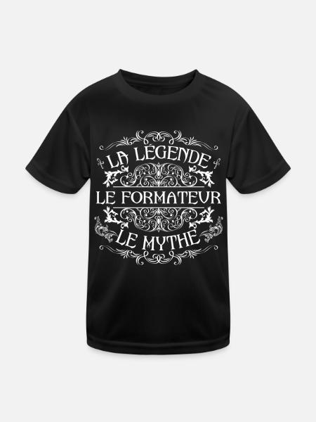 Formateur | meilleur Formateur | la légende le myt - T-shirt sport Enfant - noir - Devant
