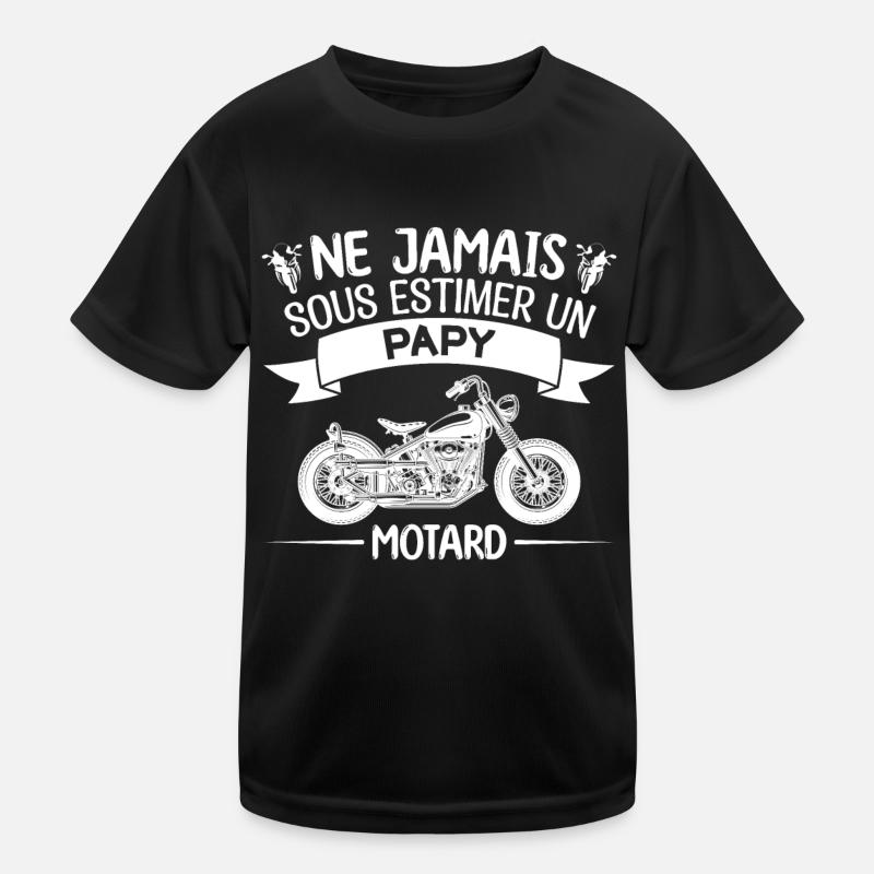 papy motard | cadeau papy motard moto T-shirt sport Enfant