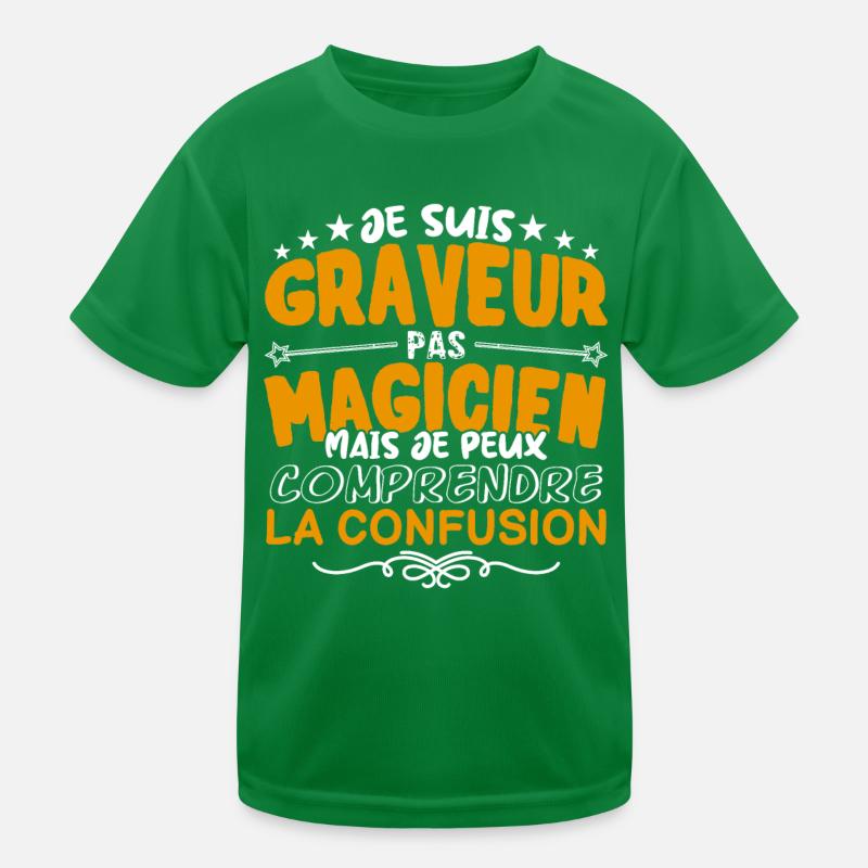 Graveur | Graveur pas Magicien | Meilleur Graveur T-shirt sport Enfant