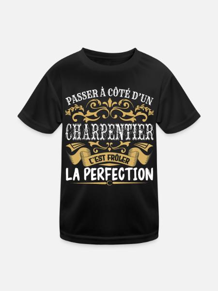 Le Meilleur Charpentier | Charpentier à la perfect - T-shirt sport Enfant - noir - Devant