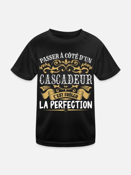 Le Meilleur Cascadeur | Cascadeur à la perfection - T-shirt sport Enfant - noir - Devant