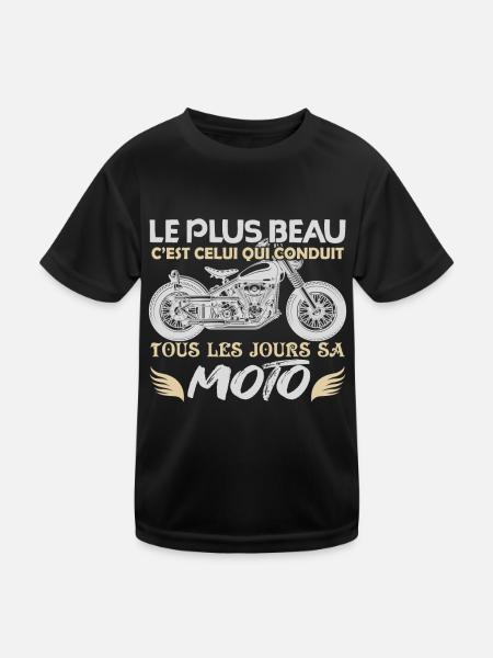 motard | meilleur motard fan de moto - T-shirt sport Enfant - noir - Devant